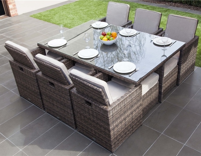 Space Saved Backyard Dining Set Wicker Furniture Outdoor Patio Garden Furniture Chairs and Table