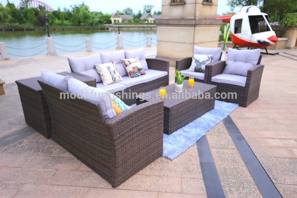 6PC Hot Sale Modular Outdoor PE Wicker Patio Rattan Furniture and Garden Leisure Sofa Set