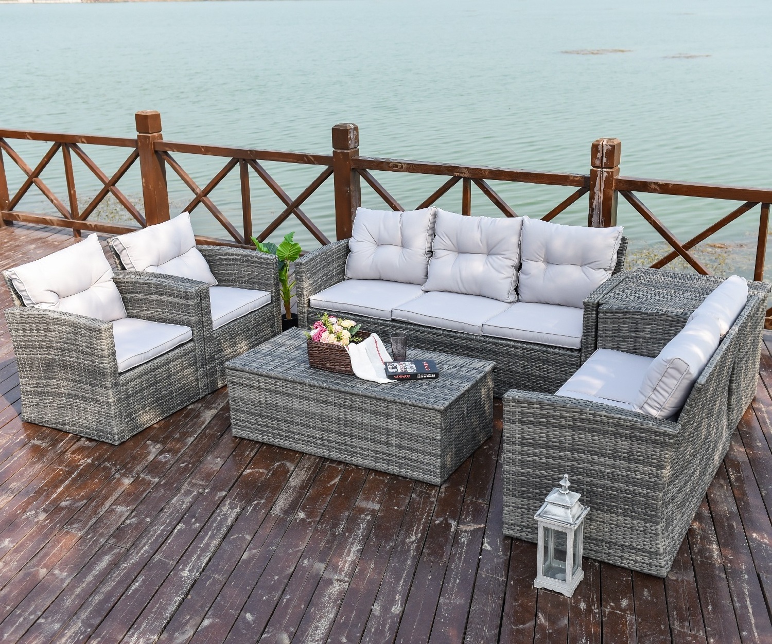 Outdoor UV Resistant Sofa Lounge Chair Set