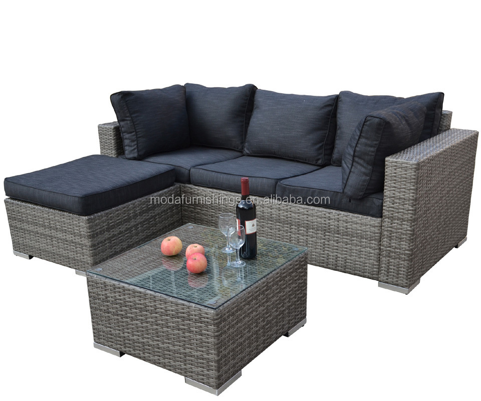 All Weather Patio Rattan Sofa Set Outdoor Garden Wicker Furniture