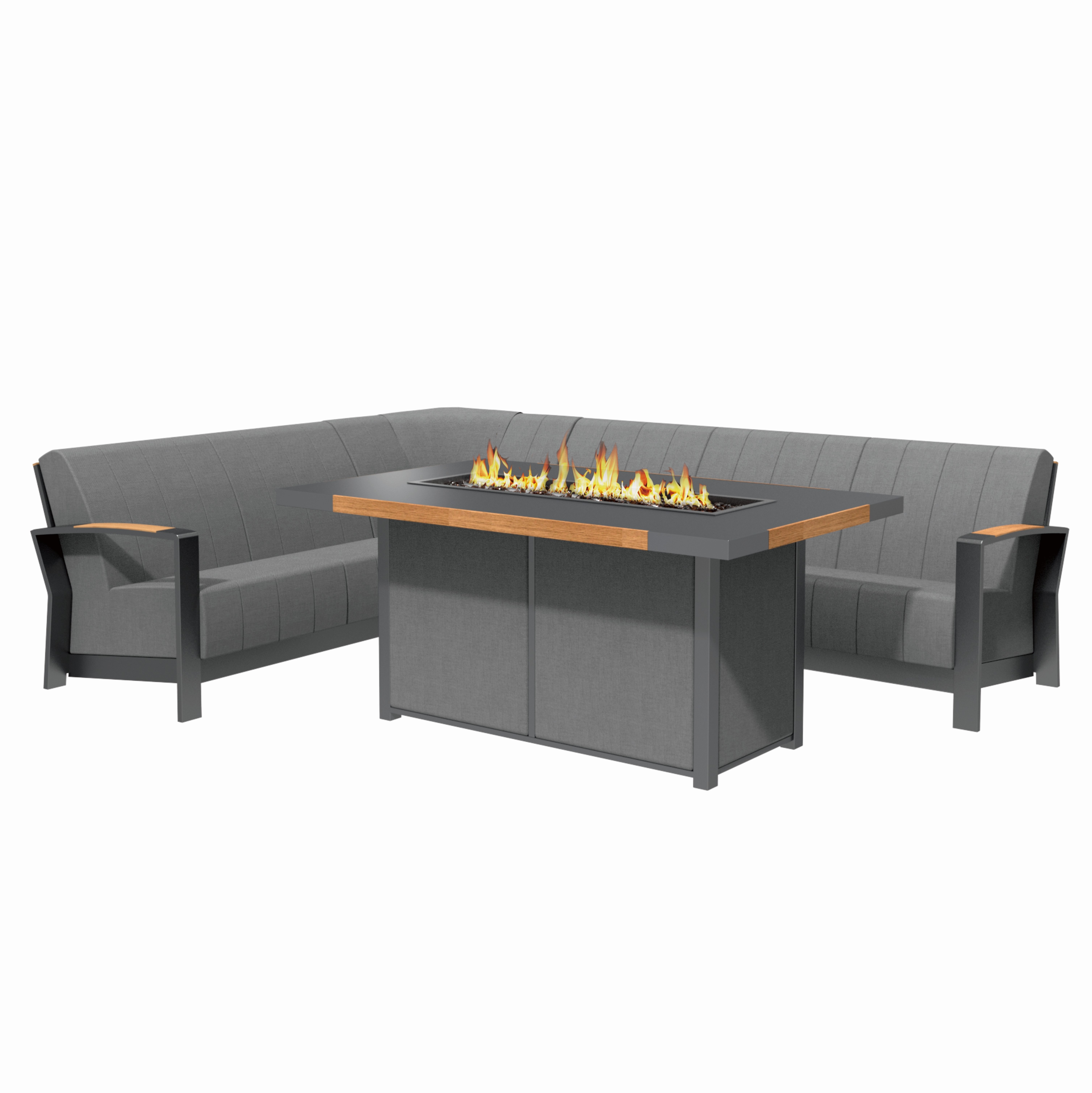 Newest Luxury Outdoor Sofa Fire Pit Set for 6-7 Seaters