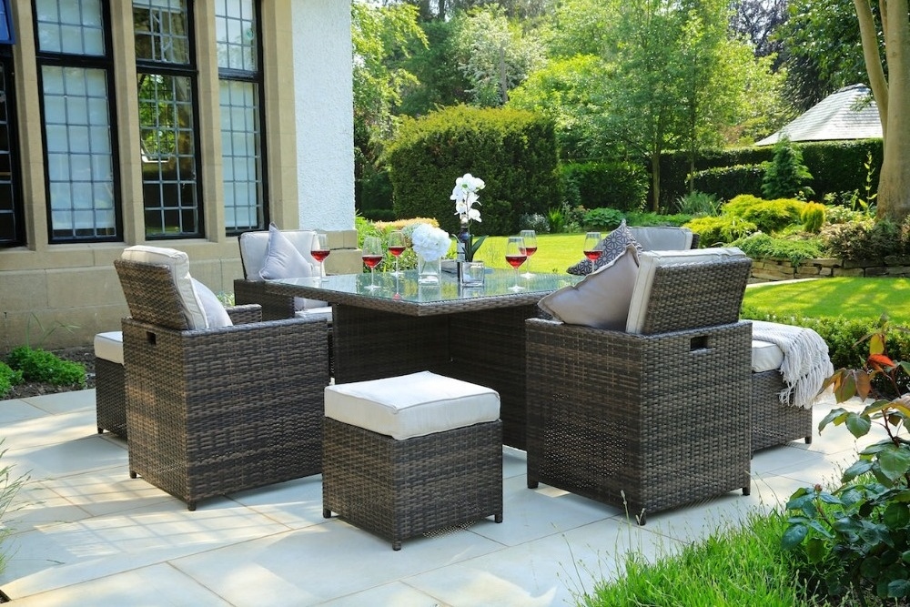 Synthetic Wicker Patio Outdoor Garden Furniture Rattan Table and Chairs