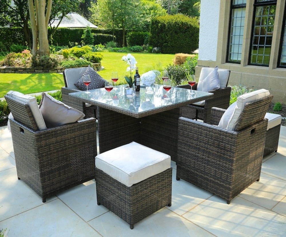 Synthetic Wicker Patio Outdoor Garden Furniture Rattan Table and Chairs