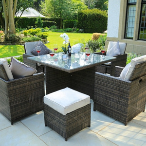 Synthetic Wicker Patio Outdoor Garden Furniture Rattan Table and Chairs