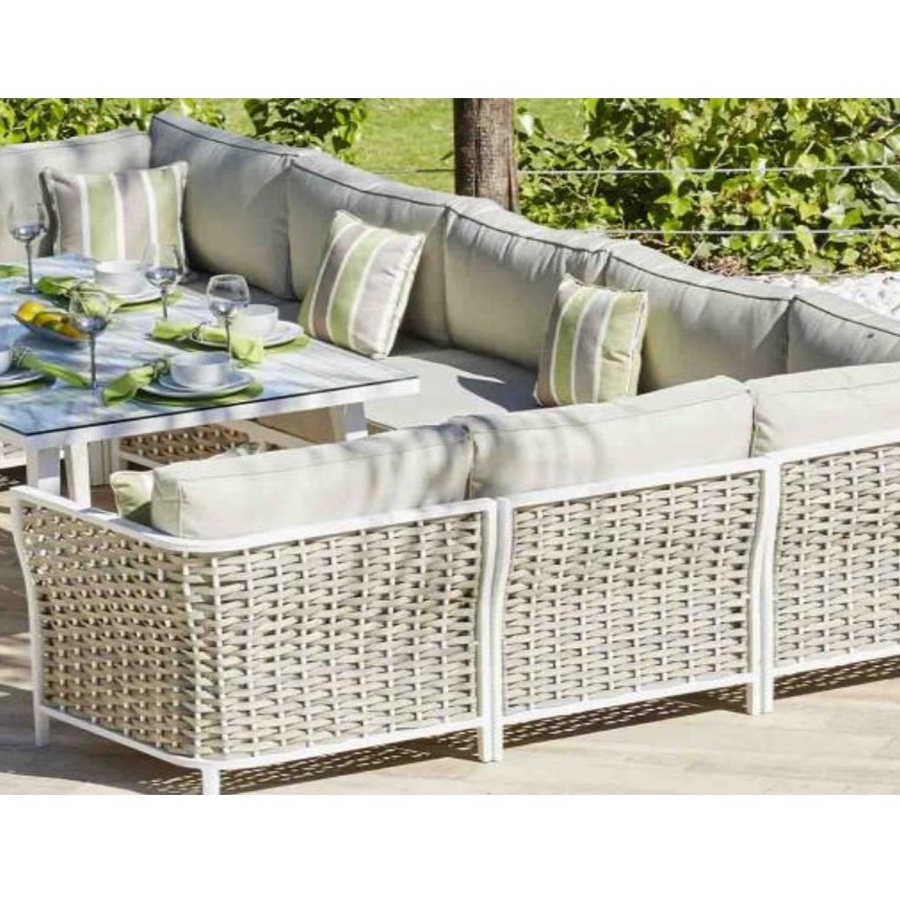 Modern luxury garden cushioned seating Outdoor rattan sofa set