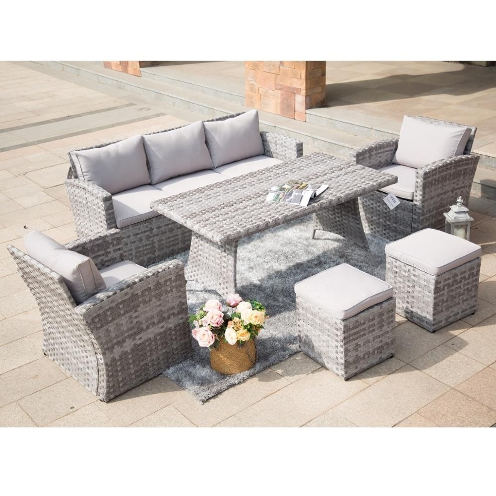 7 Seats Frontgate  Hot Sale rattan outdoor sofa set wicker patio garden furniture