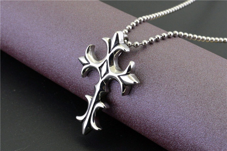 Sale Casting Vintage Gothic Pendant Jewelry Dainty Stainless Steel Cross Necklace For Men