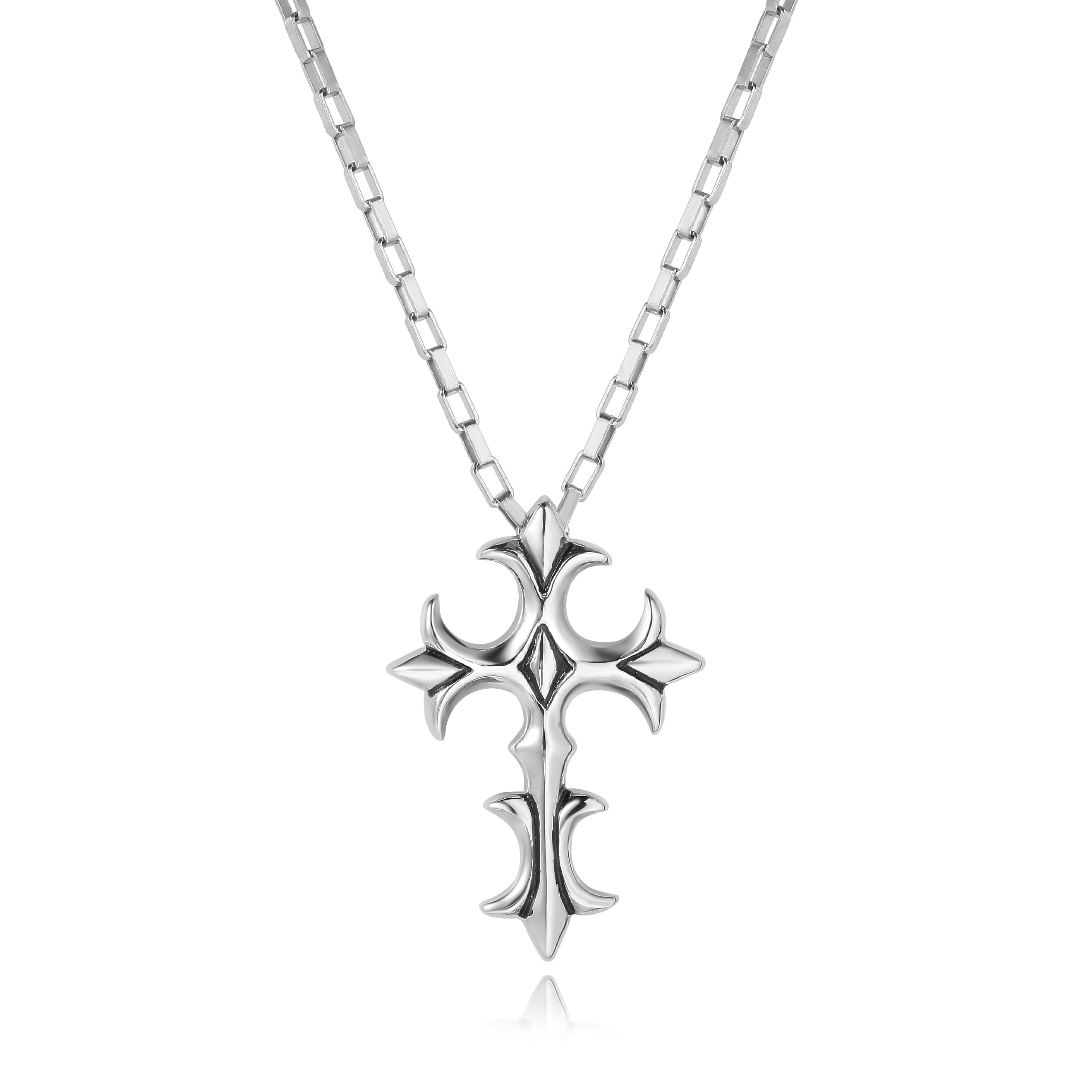 Sale Casting Vintage Gothic Pendant Jewelry Dainty Stainless Steel Cross Necklace For Men