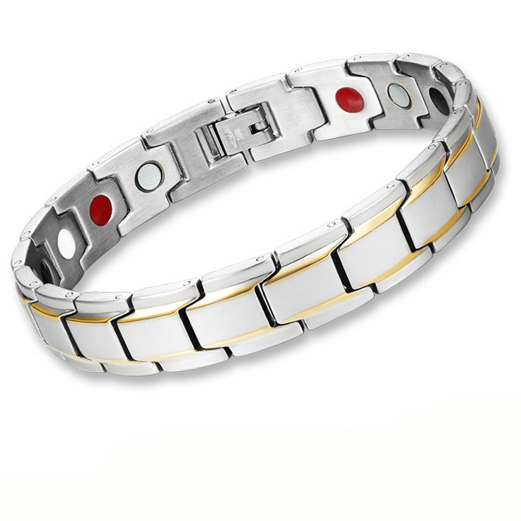 Modalen wholesale fashion jewelry custom magnetic bracelet men stainless steel bracelet for men