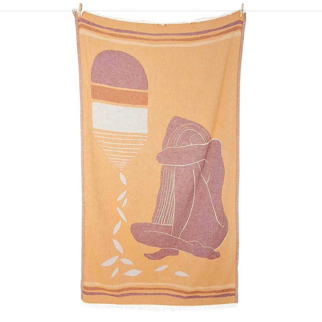 Superdry Wholesale Yoga Beach Towel with Logo Custom Print Personalised Turkish Bath Towels with Tassels 100% cotton Peshtemal