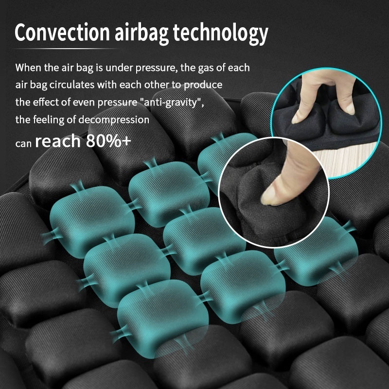 Air Pad Motorcycle Seat Cushions Cover Waterproof Motorcycle Motorbike Scooter Seat Covers Riding Cushion Air Seat Motorcycle