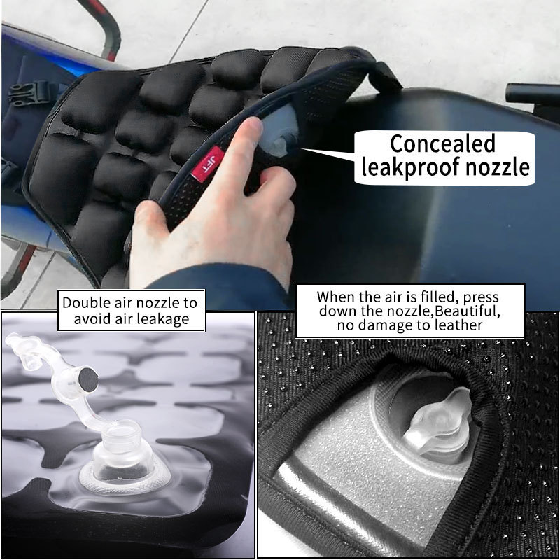 Anti-Shock Motorcycle Seat Cushion Damping Motocross Air Cushion Outdoor Riding Cushion Anti-Gravity Moto Seat Airbag Cover