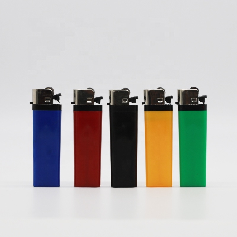 8.0 cm transparent disposable stone flint lighter cigarette plastic lighters