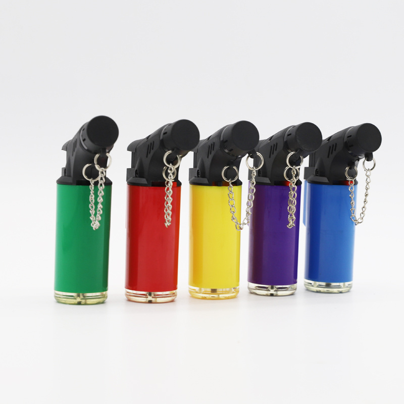 M7105 Jet Flame Lighter Single Flames Windproof Lighter 5 colors Plastic Cigarette Lighter