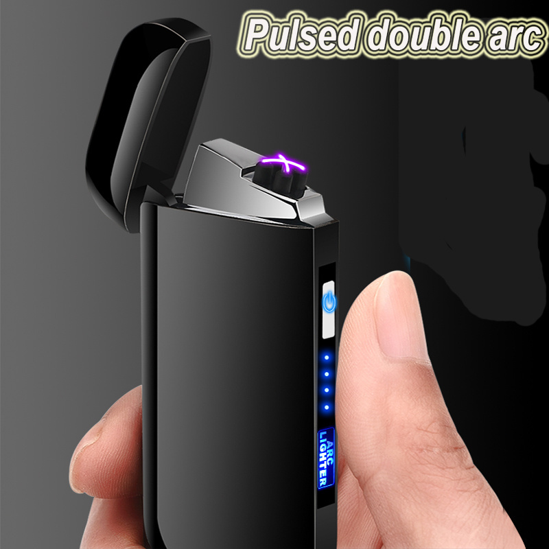 2022 New Dual Arc Lighter Power Display Lighter electric USB Rechargeable Lighter