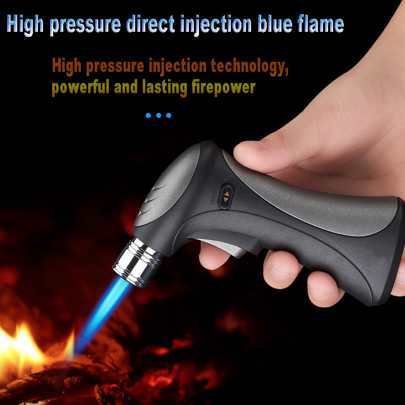 Strong And Lasting Fire Directly Into The Blue Flame Small Spray Gun Mini Small Welding Gun Lighter