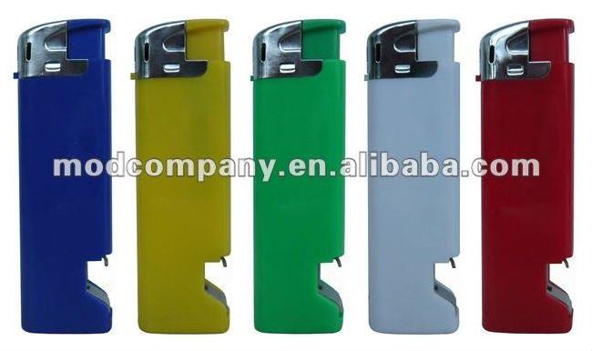 high quality electronic lighter with bottle opener-custom bulk cigarette lighter