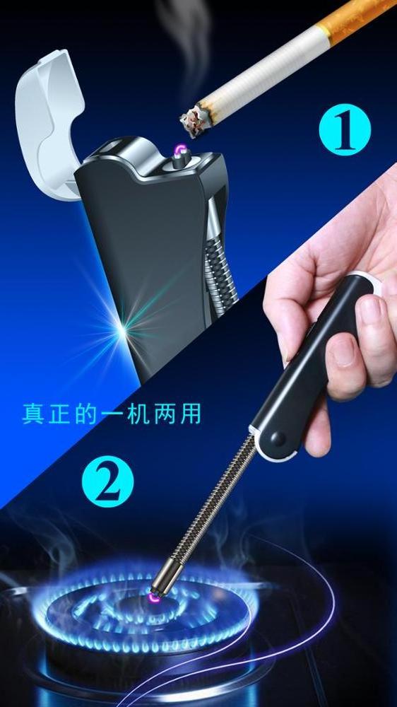 Fashional foldable flexible pipe plasma lighter arc lighter USB rechargeable windproof