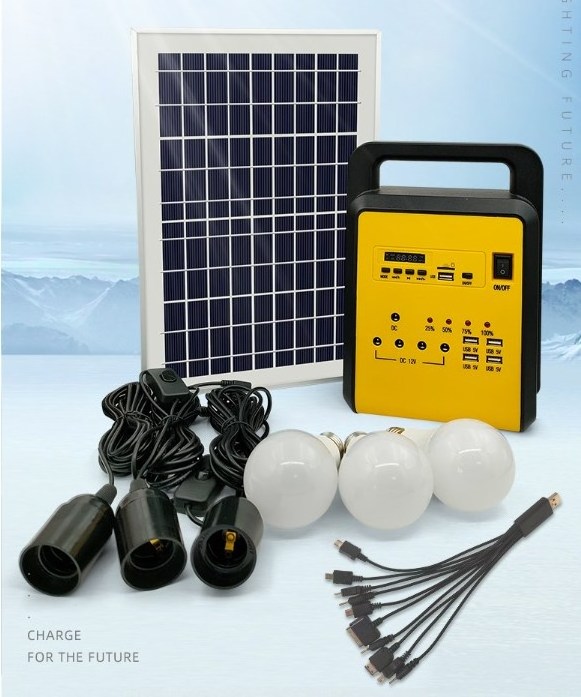 Solar energy kit family use Portable multifunctional solar emergency lamp Portable Backup Power With Solar Panel