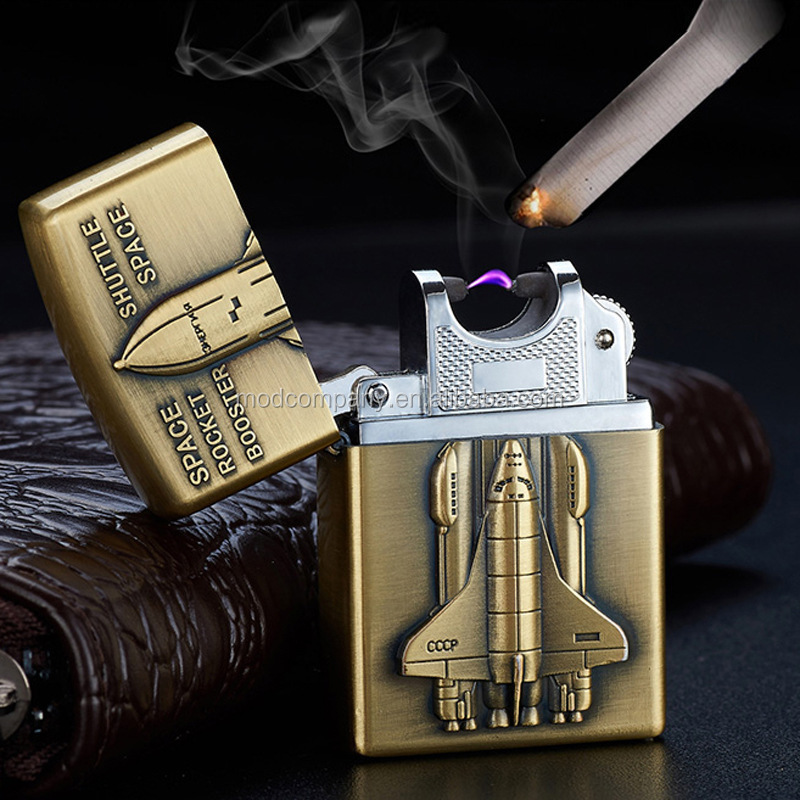 New style three-dimensional relief USB charging lighters single arc lighters