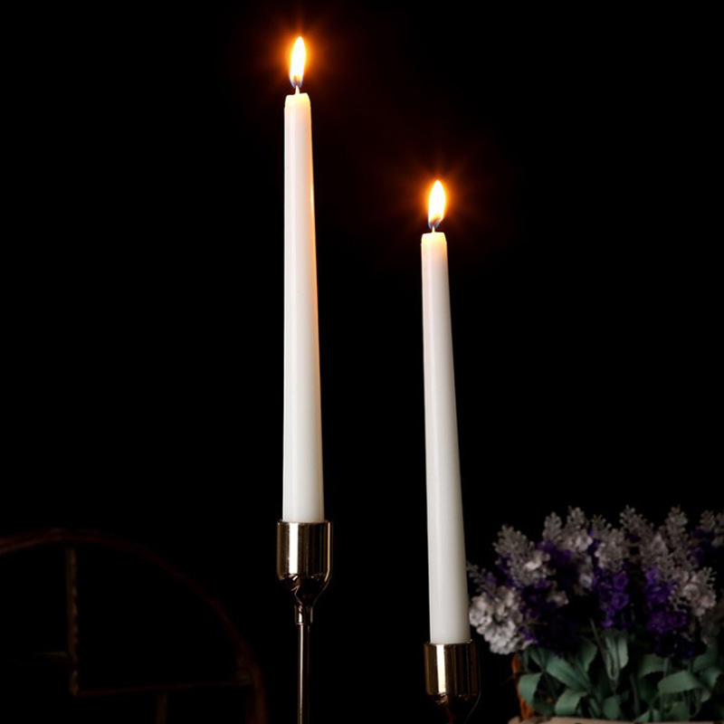 Power Outage Emergency Long Pole Candle Candlelight Dinner Atmosphere Layout Props Classic Red And White Candle DIY