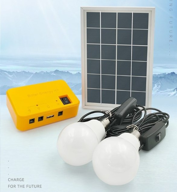 Solar energy kit family use Portable multifunctional solar emergency lamp Portable Backup Power With Solar Panel