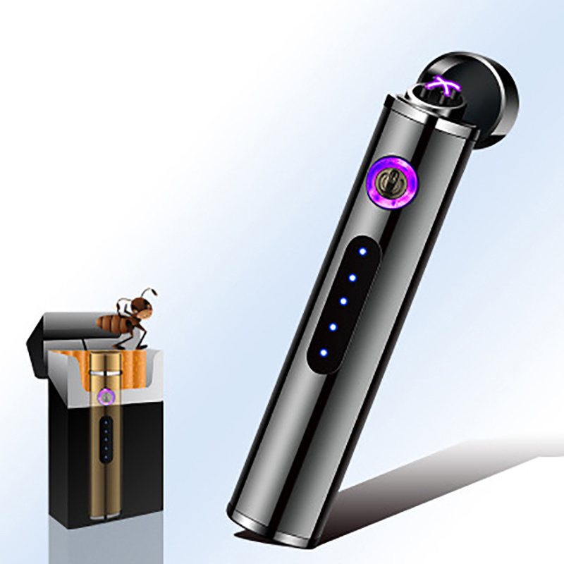 Electric Metal Lighters Smoking WindproofDual Arc Plasma Rechargeable USB Lighter