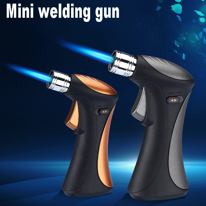 Strong And Lasting Fire Directly Into The Blue Flame Small Spray Gun Mini Small Welding Gun Lighter