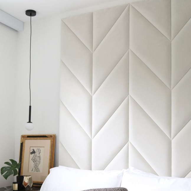 Fashion design luxury decoration bedroom fabric soft wall panel headboard