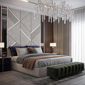 Designer high-quality fully customized background wall headboard upholstered wall panels