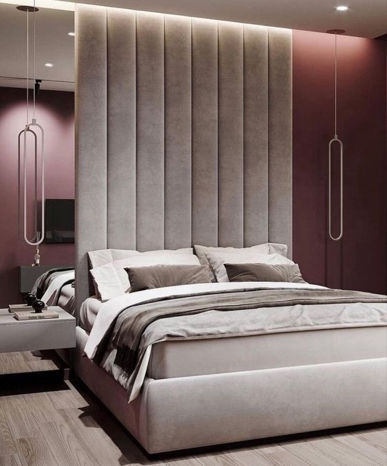 Custom size hotel guest room Twin Double Queen King headboard upholstered wall panels