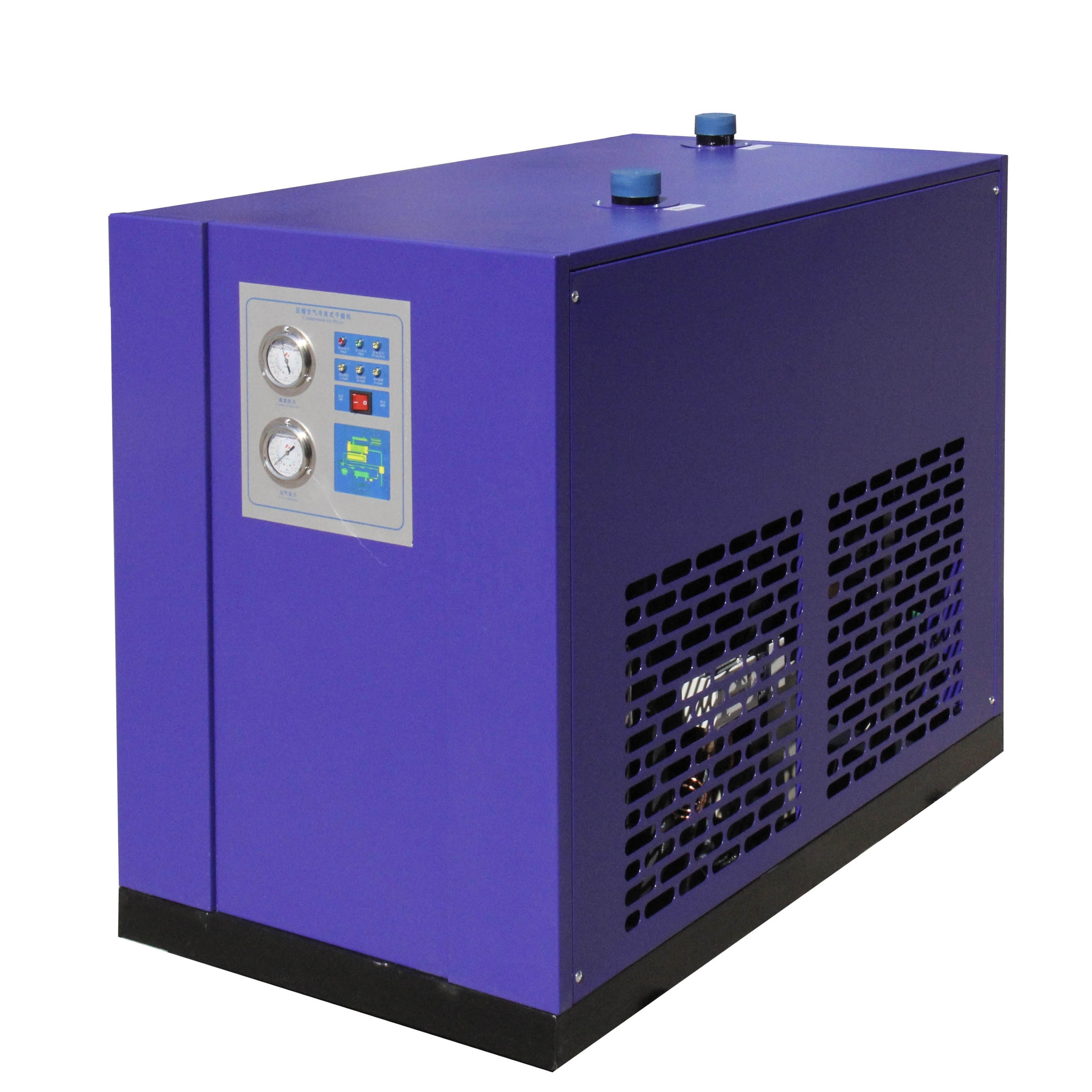 Industrial machinery energy saving refrigerated air dryer used with screw air compressor air tank