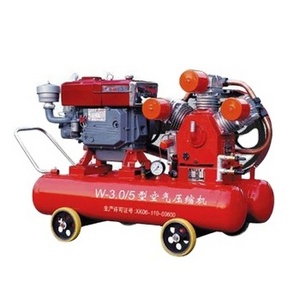 5 Bar Diesel Engine Portable Used 100cfm Piston Mining Air Compressors with Jack Hammer/Rock Drill Hammer