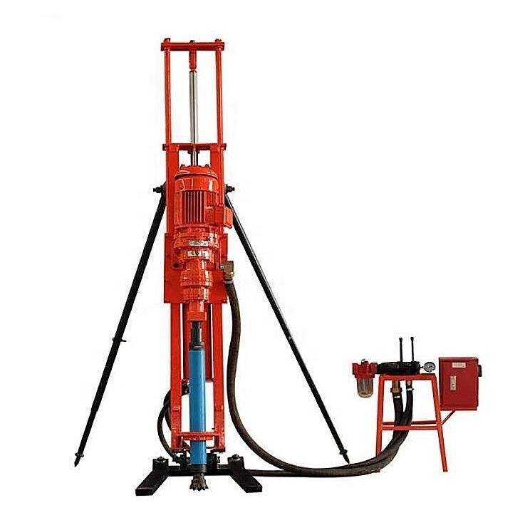 Hot Selling Mining Rotary Drilling Machines Portable Electric DTH Drilling Rig With Air Compressor Use