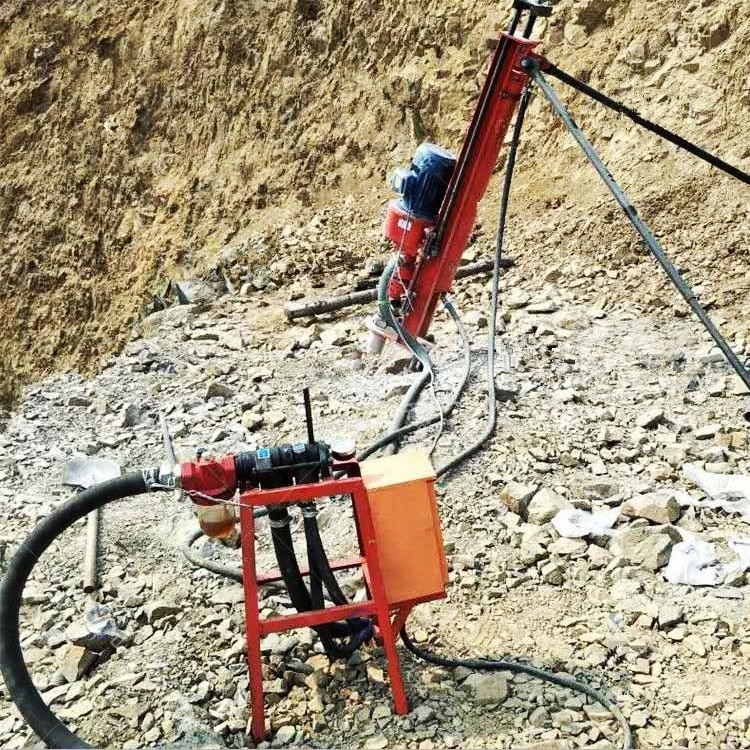 Hot Selling Mining Rotary Drilling Machines Portable Electric DTH Drilling Rig With Air Compressor Use