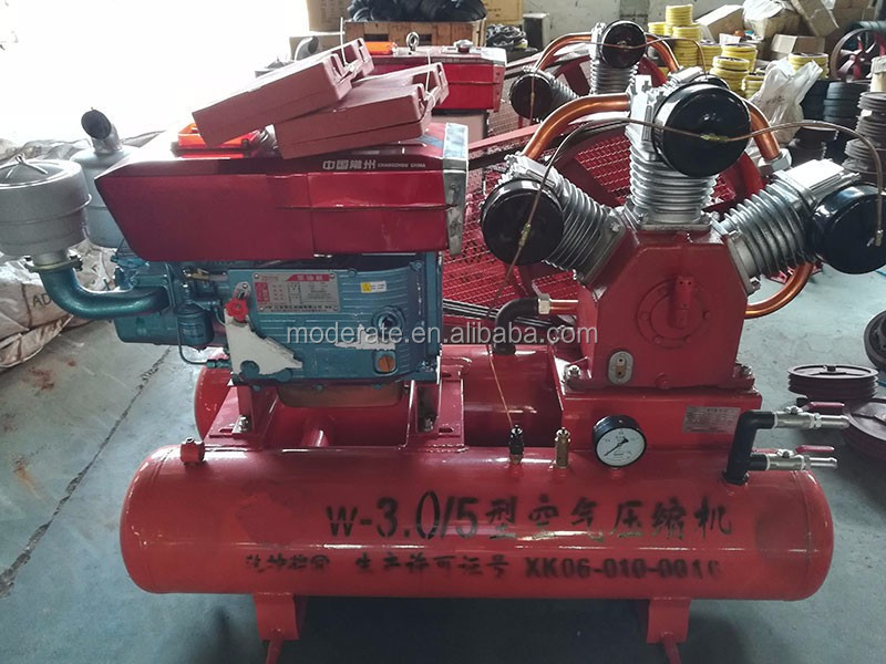 5 Bar Diesel Engine Portable Used 100cfm Piston Mining Air Compressors with Jack Hammer/Rock Drill Hammer