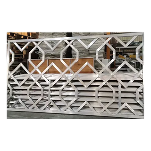 Screen Door Room Partition Divider Laser Cut Aluminum Perforated Metal Screen Partition Walls for Restaurant Andliving Room