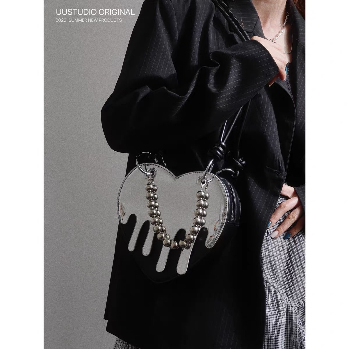 Free sample Designer Chain Lady Shoulder Bag Heart Shape Women Shoulder Handbags Ladies Mini Crossbody Bag