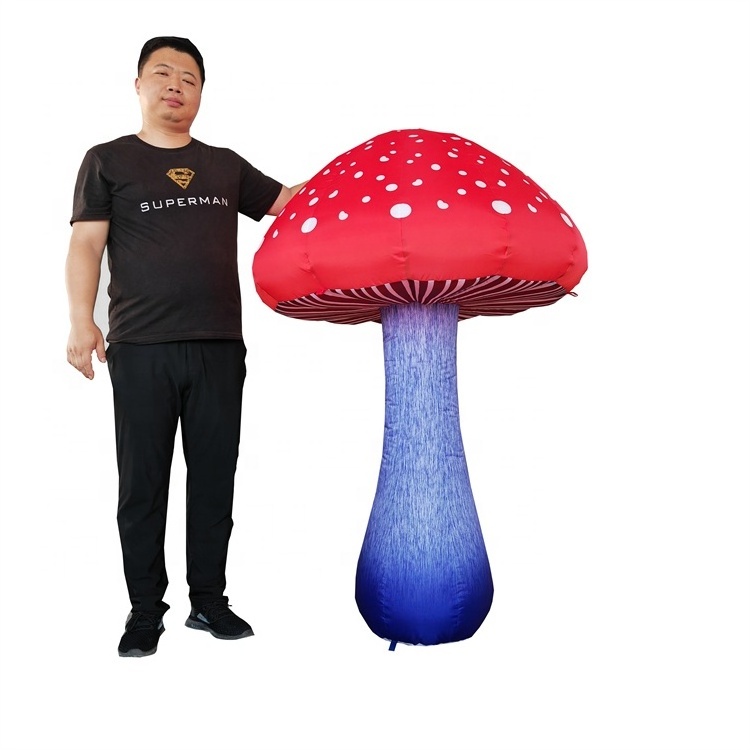 Custom size giant inflatable mushroom model with LED light for decoration