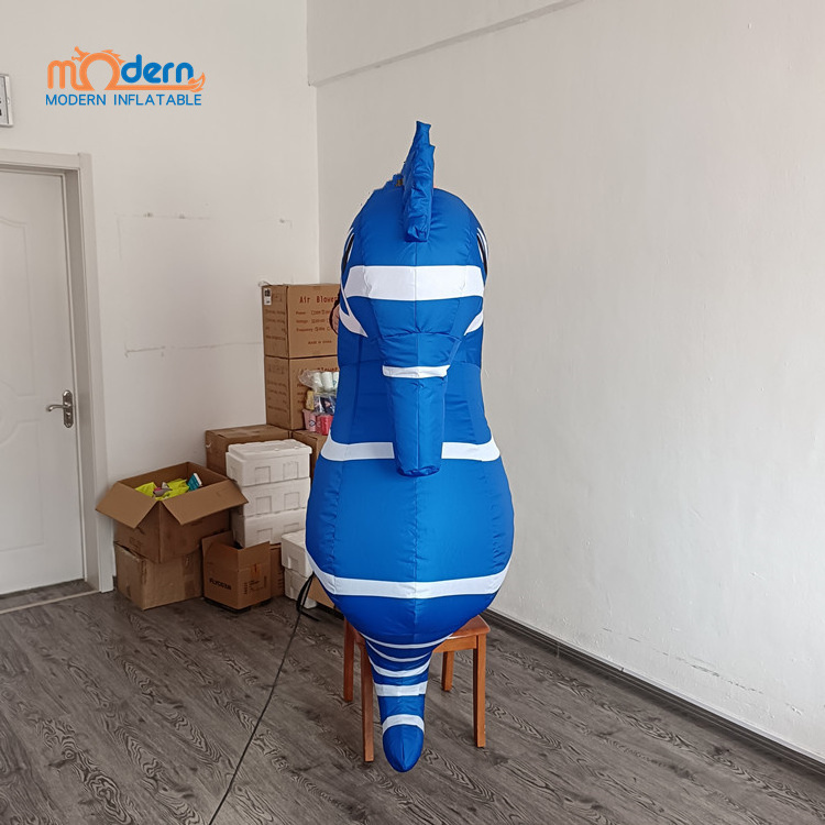 2022 Hot sale giant seahorse, LED inflatable sea horse for advertising