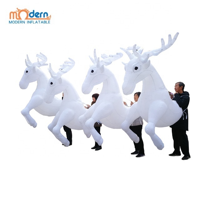 Christmas Festival Parade Party Event Attractive Inflatable Walking Reindeer Costume For Adult