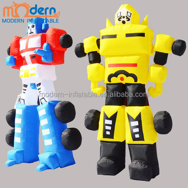 Inflatable Movie Character Robot Car Giant Inflatable Yellow Robocar