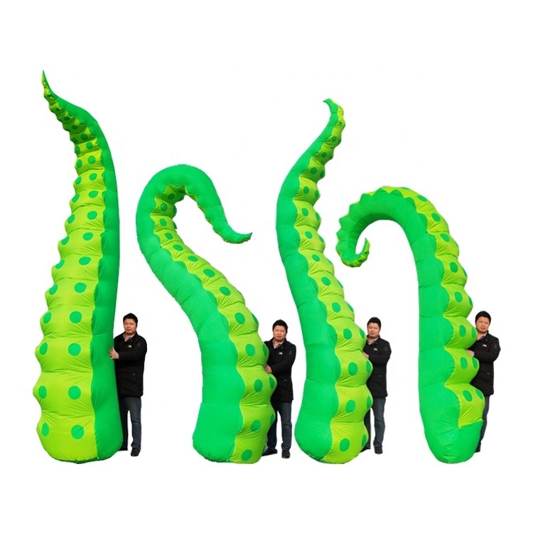 Giant Building Decorative Green Inflatable Octopus Tentacles