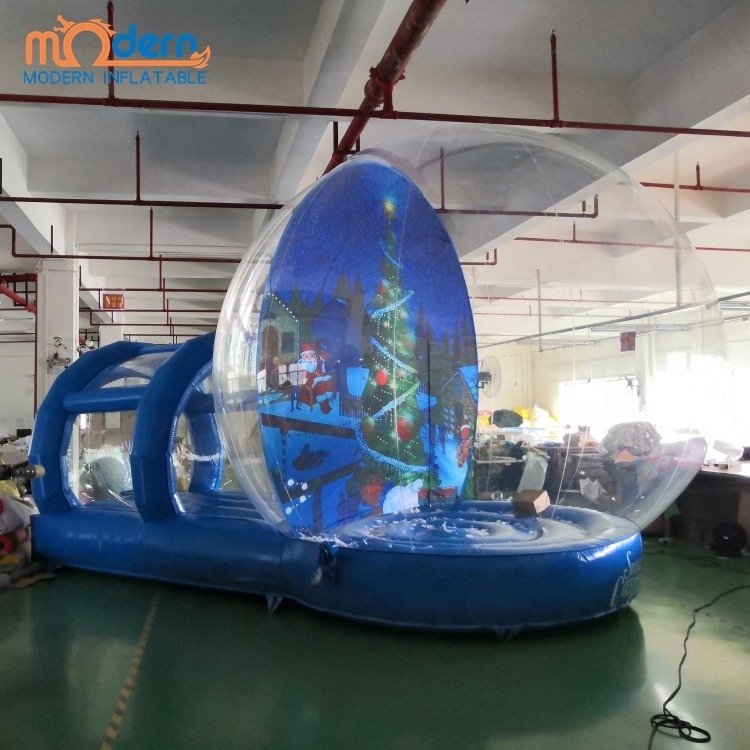 Christmas Giant inflatable snow globe photo booth with tunnel