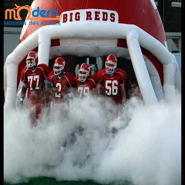 Customized inflatable football helmet tunnel for sport event