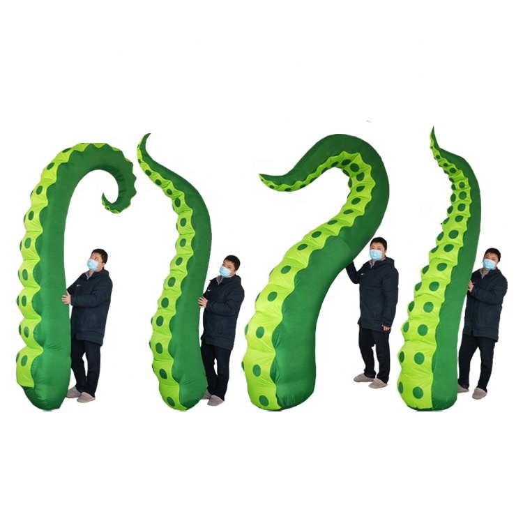 Giant Building Decorative Green Inflatable Octopus Tentacles