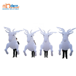 Funny carnival parade decoration waking inflatable Reindeer deer mascot costume puppet