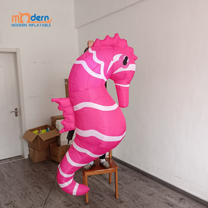 2022 Hot sale giant seahorse, LED inflatable sea horse for advertising