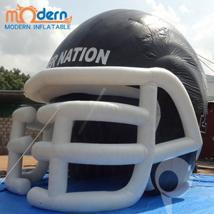 Factory advertising giant sport tent inflatable football helmet tunnel for promotion