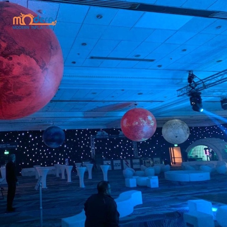 Active demand Giant levitation inflatable planet with Giant levitation inflatable planet decoration